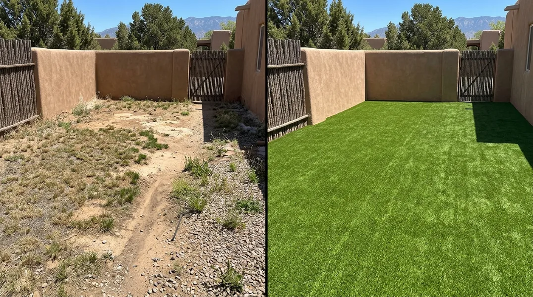 Result artificial grass installation in Albuquerque - Albuquerque Turf Installation