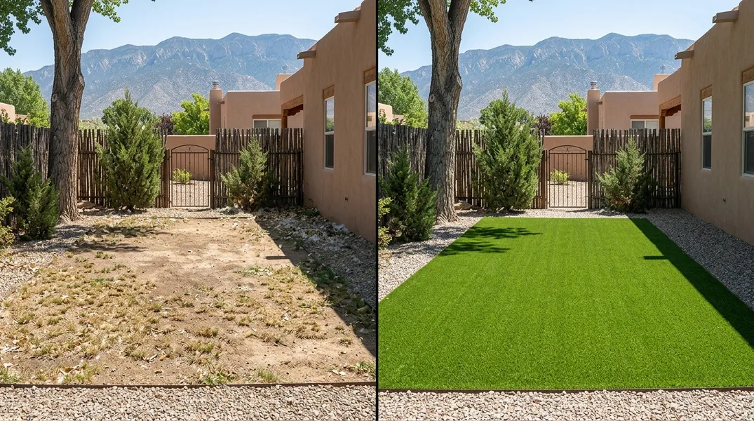 Artificial Grass in the High Desert: Spring Wind, Monsoon Storms and Base Prep in Albuquerque