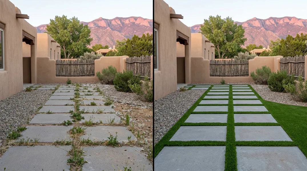 Result artificial grass installation in Albuquerque - Albuquerque Turf Installation