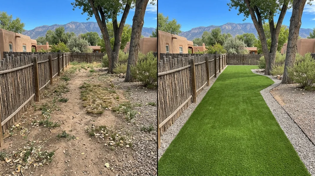 Result artificial grass installation in Albuquerque - Albuquerque Turf Installation
